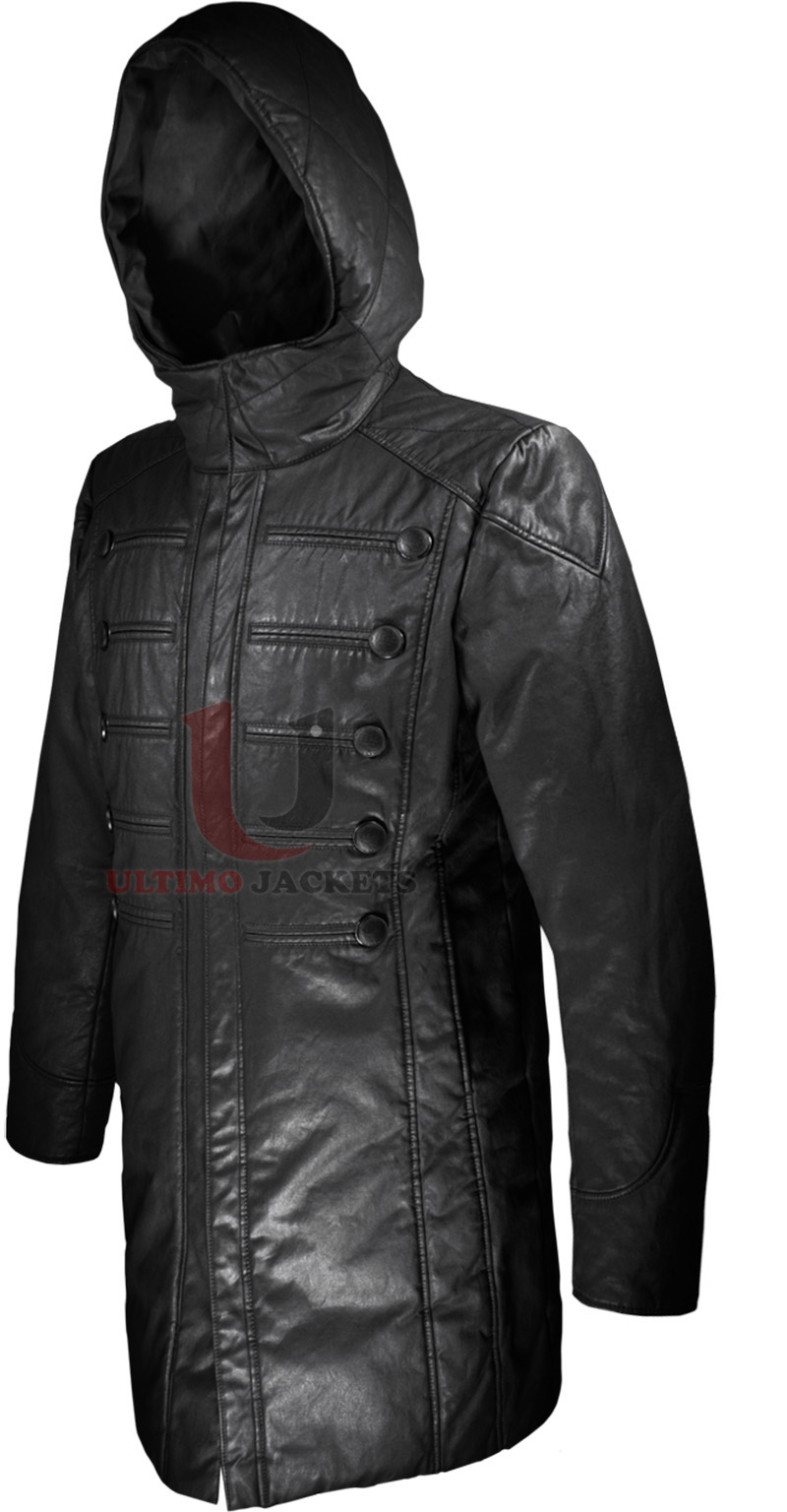 Assassin's Creed The Black Flag Genuine Long Leather Coat Jacket